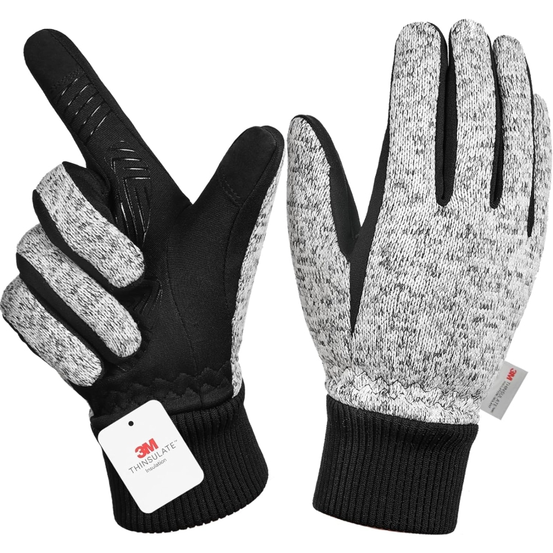 MOREOK Winter Gloves -10°F 3M Thinsulate Warm Gloves Bike Gloves Cycling Gloves for Driving/Cycling/Running/Hiking